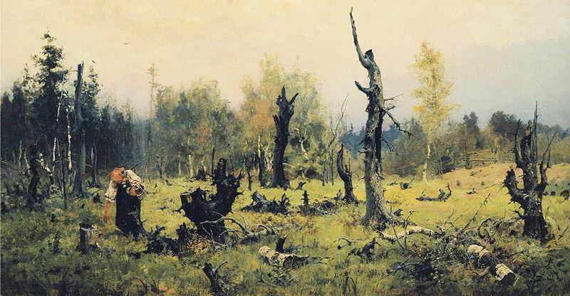 Vasily Polenov Burnt Forest Sweden oil painting art